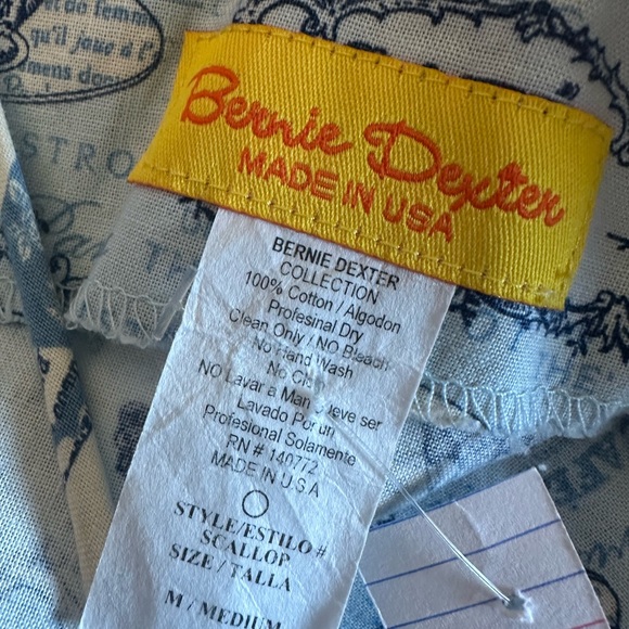 Vintage Blue and White French Bistro Dress - Picture 10 of 10